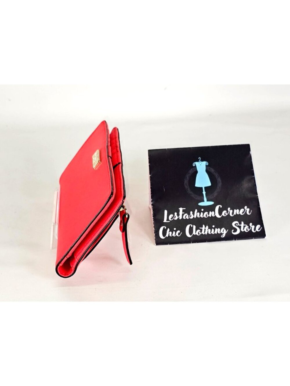 Kate Spade Women's Geranium Saffiano Leather Wallet Newbury Lane Stacy 292 - Picture 3 of 12